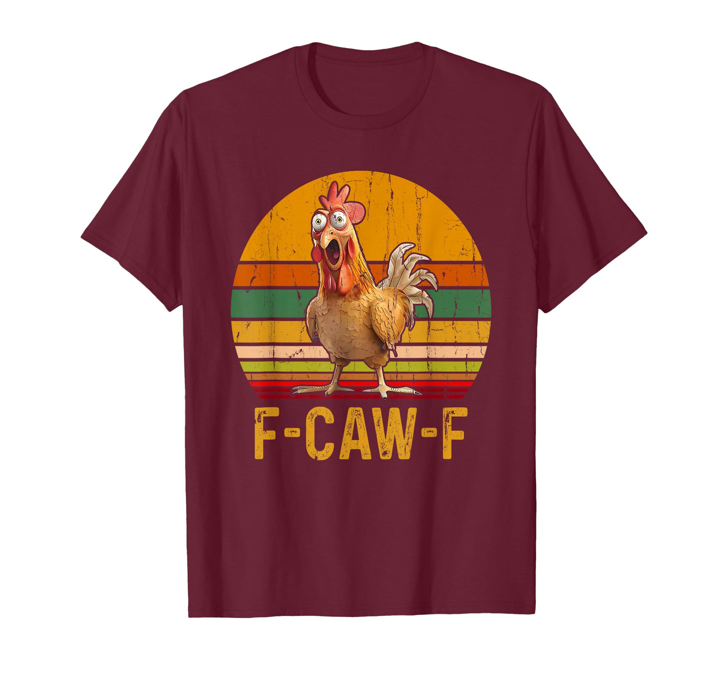 F-Caw-F Chicken Humor Tee, Silly Farm Animal Graphic Tee T-Shirt