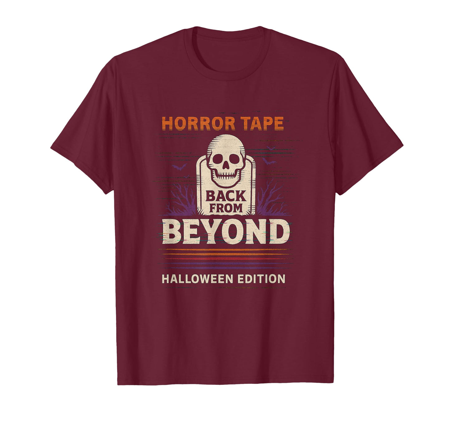 Horror Tape | Back from Beyond Skull Design T-Shirt