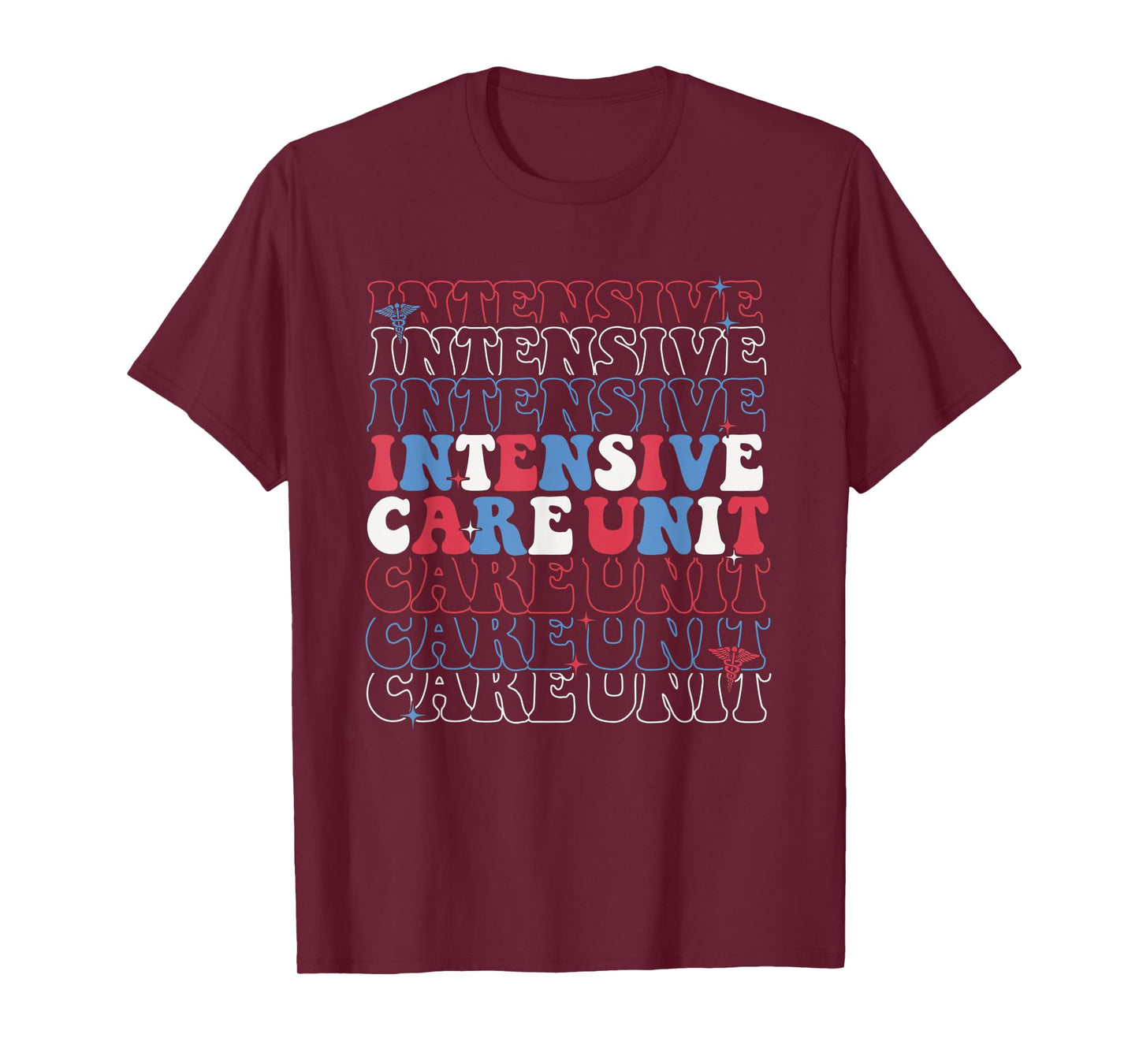 Retro ICU Nurse 4th July Intensive Care Unit Independence T-Shirt