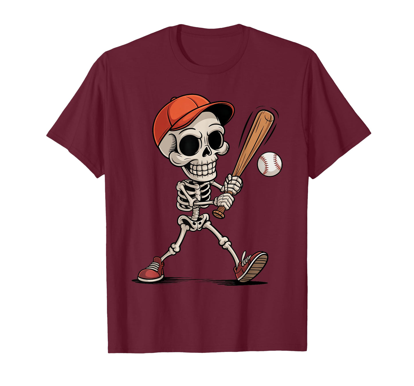Skeleton Baseball Funny Halloween Costume Baseball Lovers T-Shirt