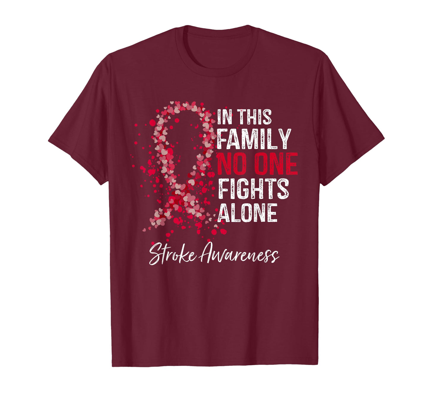 In This Family No One Fights Alone Stroke Awareness Survivor T-Shirt