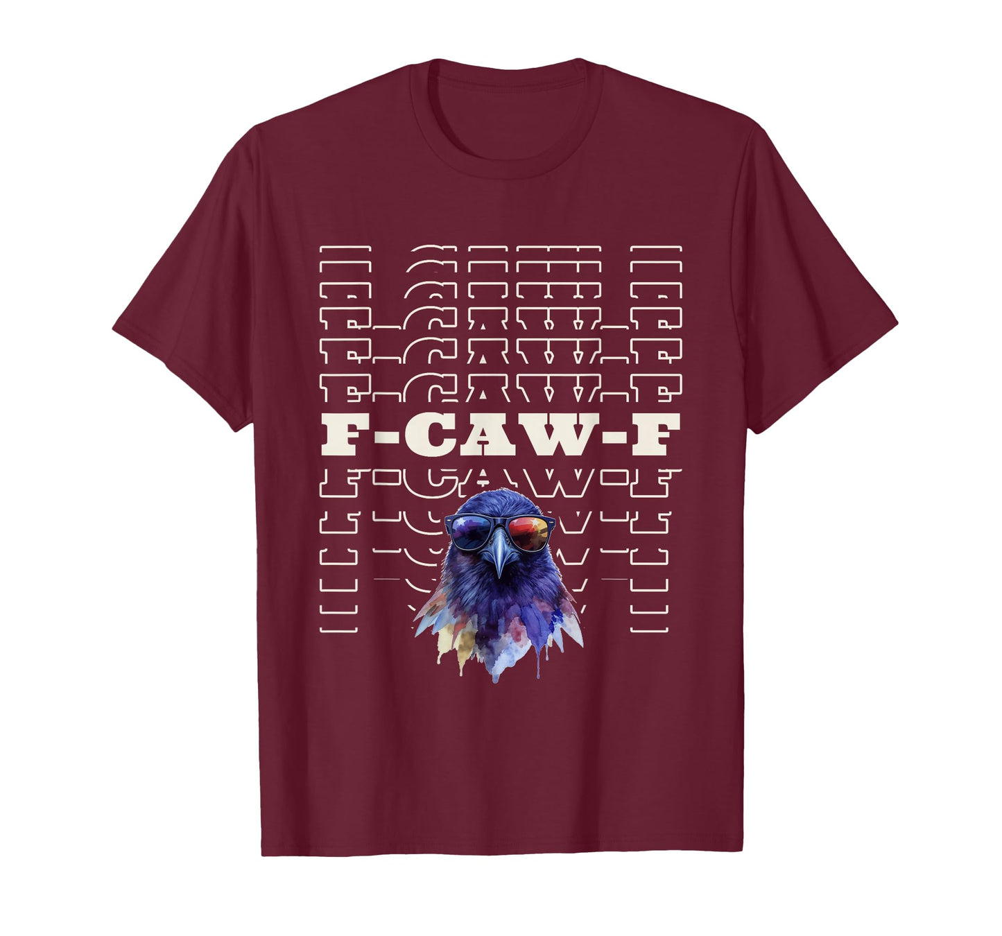 F-Caw-F Funny Retro Crow Raven Meme Men Women T-Shirt