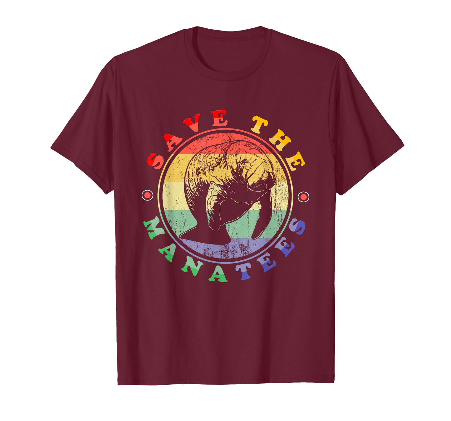 Save The Manatees Love Manatees Animal Retro Manatee T-Shirt