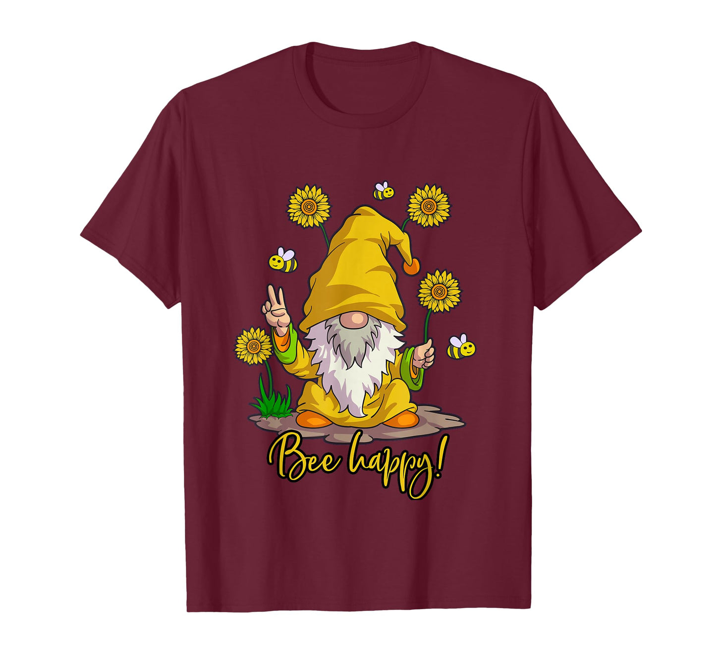 Sunflower Gnome Shirt Women Buffalo Plaid Girls Flower Lover T-Shirt