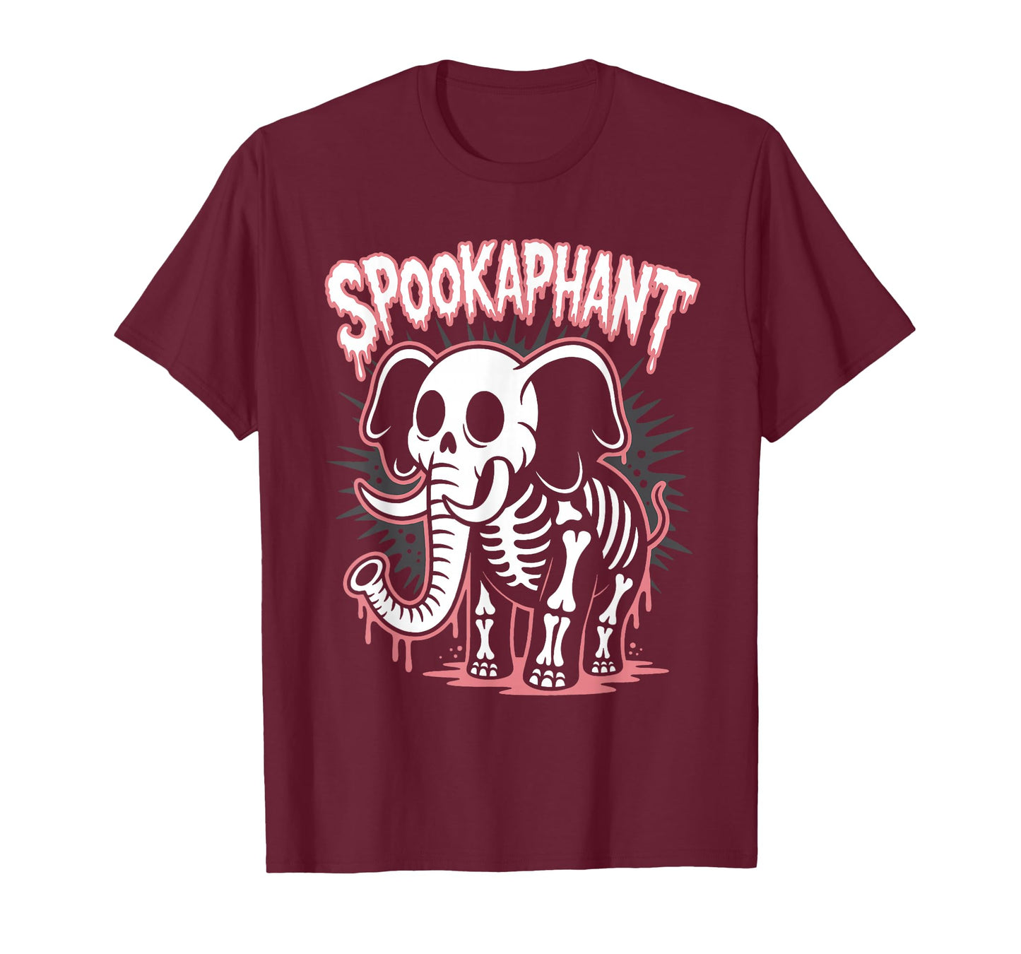 Spooky Elephant Skeleton Halloween T-Shirt