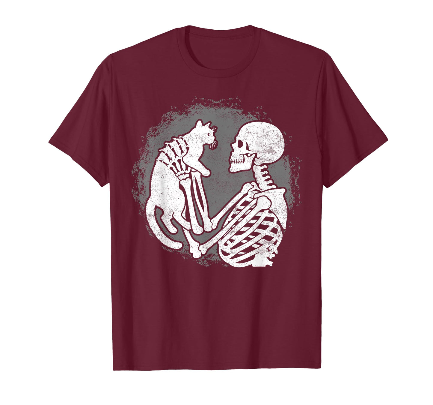 Skeleton Cat Skull Kitty Cute Halloween Men Women Kids T-Shirt