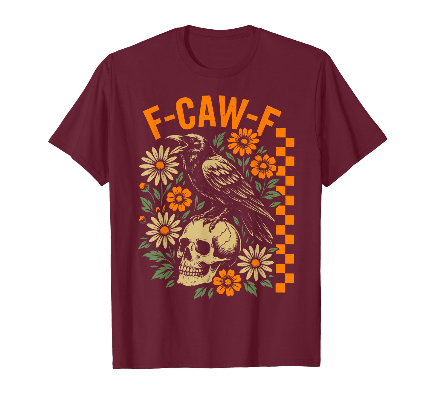 Halloween F Caw F Black Bird F-Caw-F Crow Women Men T-Shirt