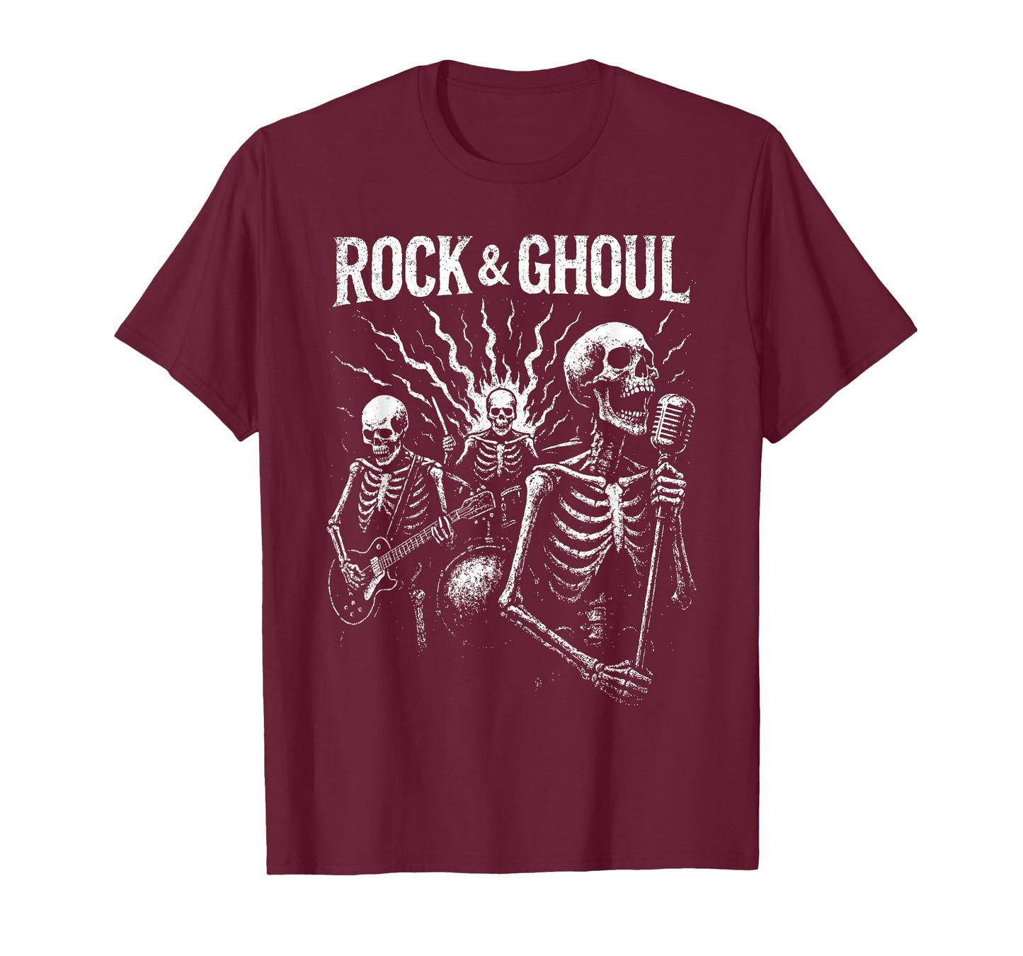 Rock & Ghoul Skeleton Band Halloween Rock Music T-Shirt