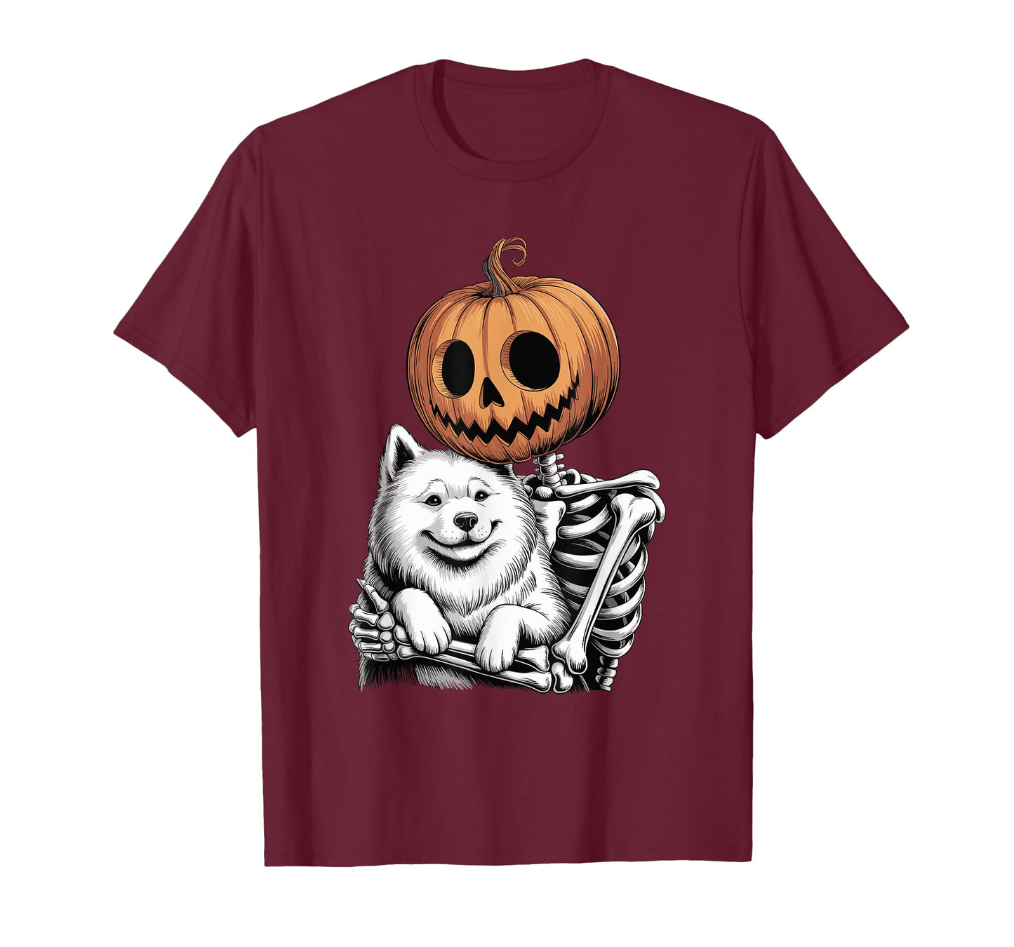 Halloween Skeleton Samoyed Dog Sammies T-Shirt