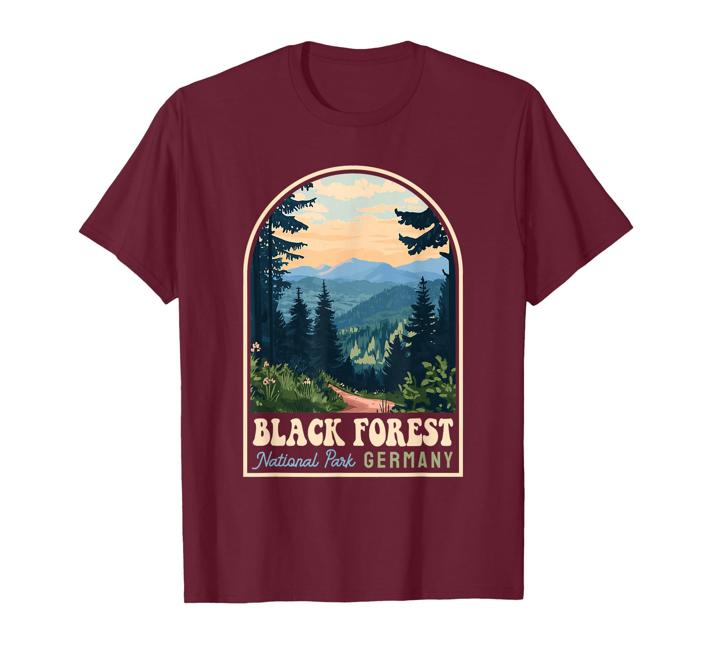 Black Forest National Park Germany Retro Travel Souvenir T-Shirt