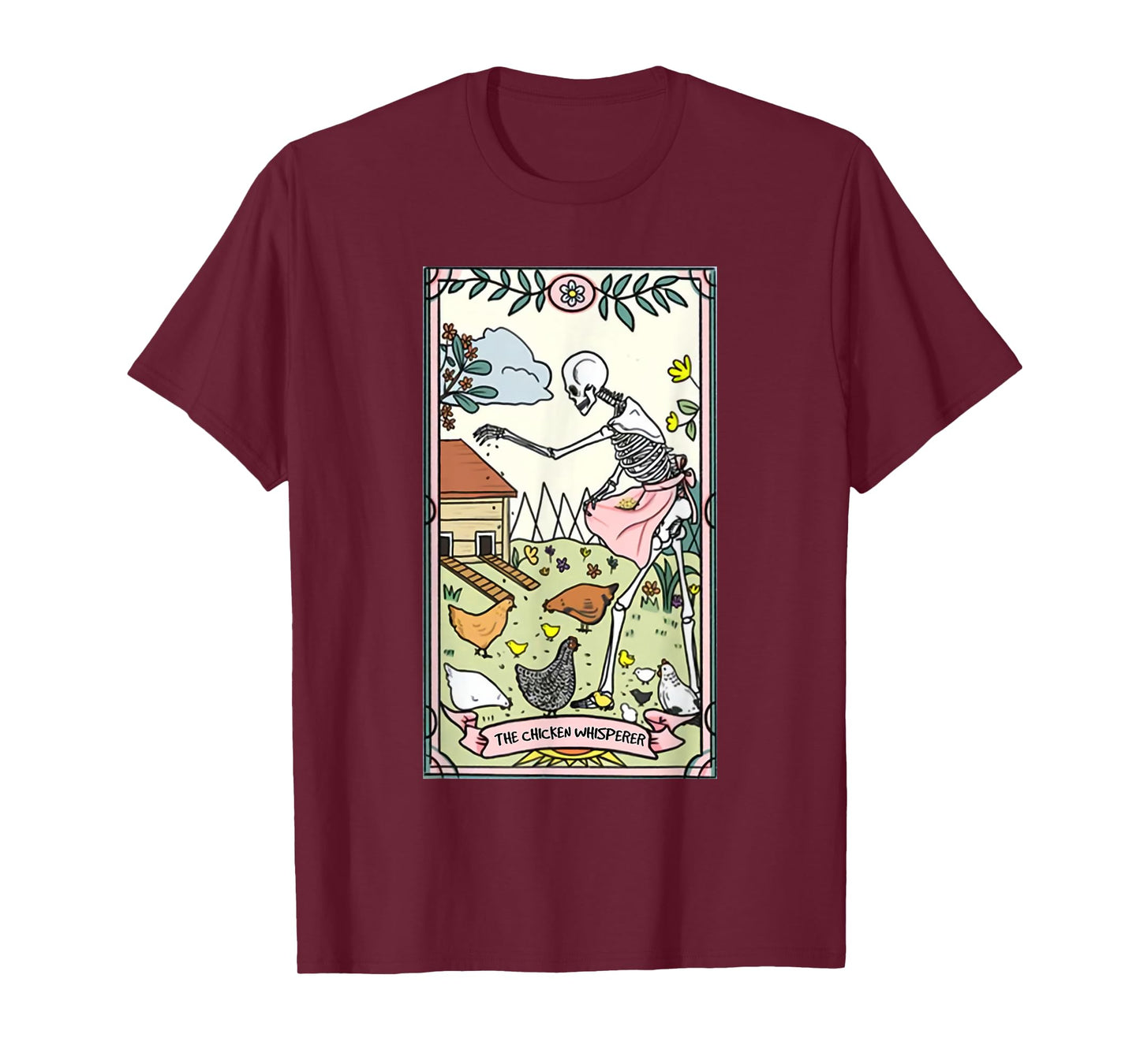 The Chicken Whisperer Tarot Card Crazy Chicken Lady Farmer T-Shirt