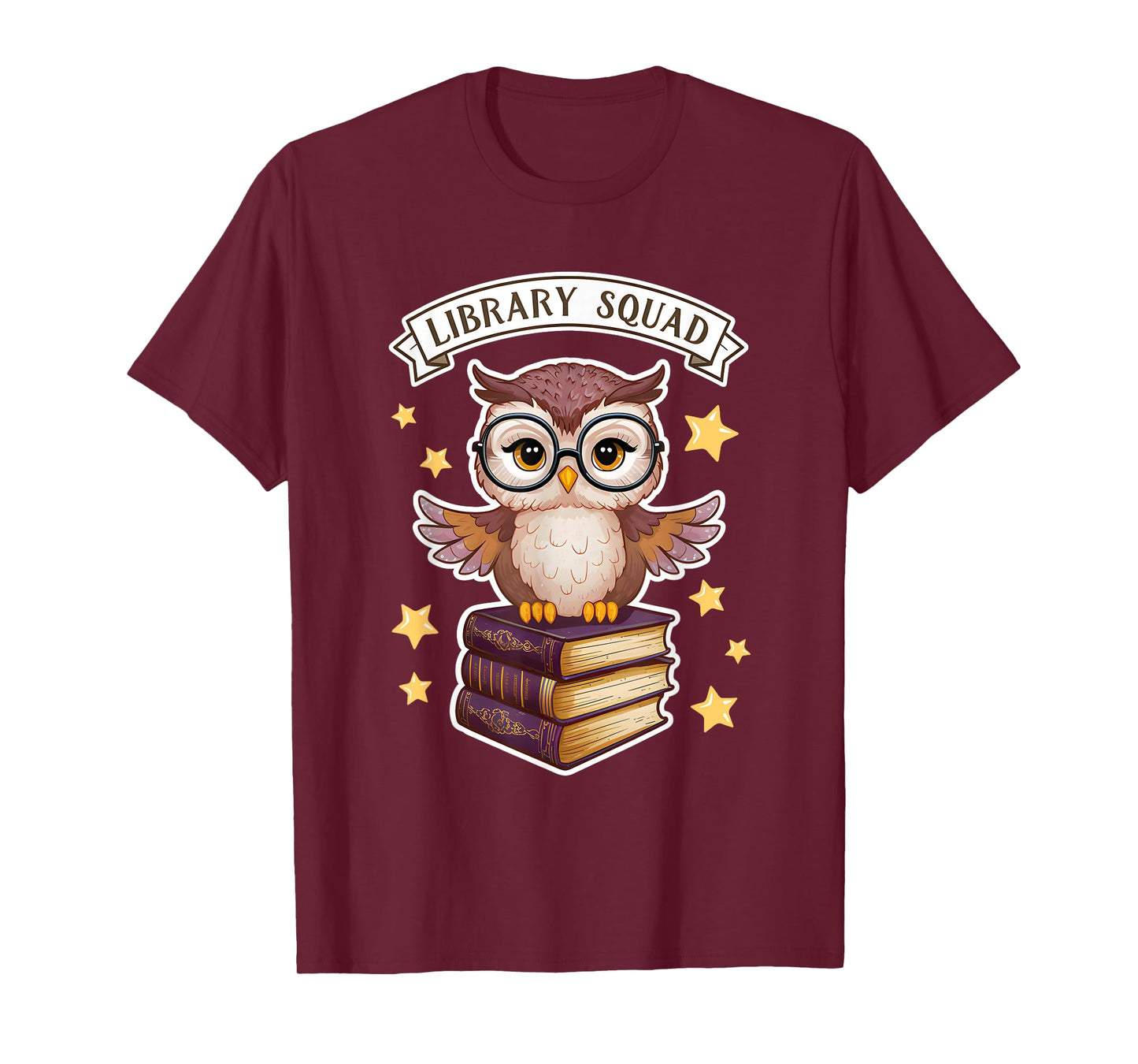 Library squad. Book Owl. Wisdom Nerd Librarian Club T-Shirt