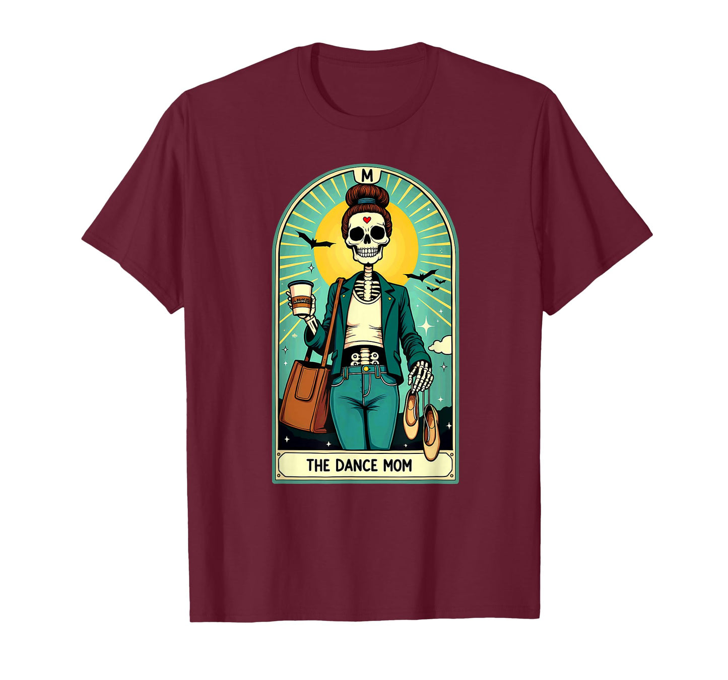 Tarot Card Dance Mom Skeleton Halloween T-Shirt