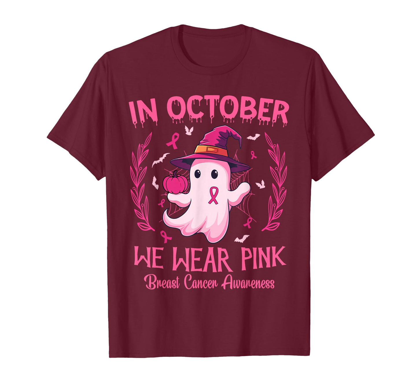 In October We Wear Pink Breast Cancer Awareness Women T-Shirt