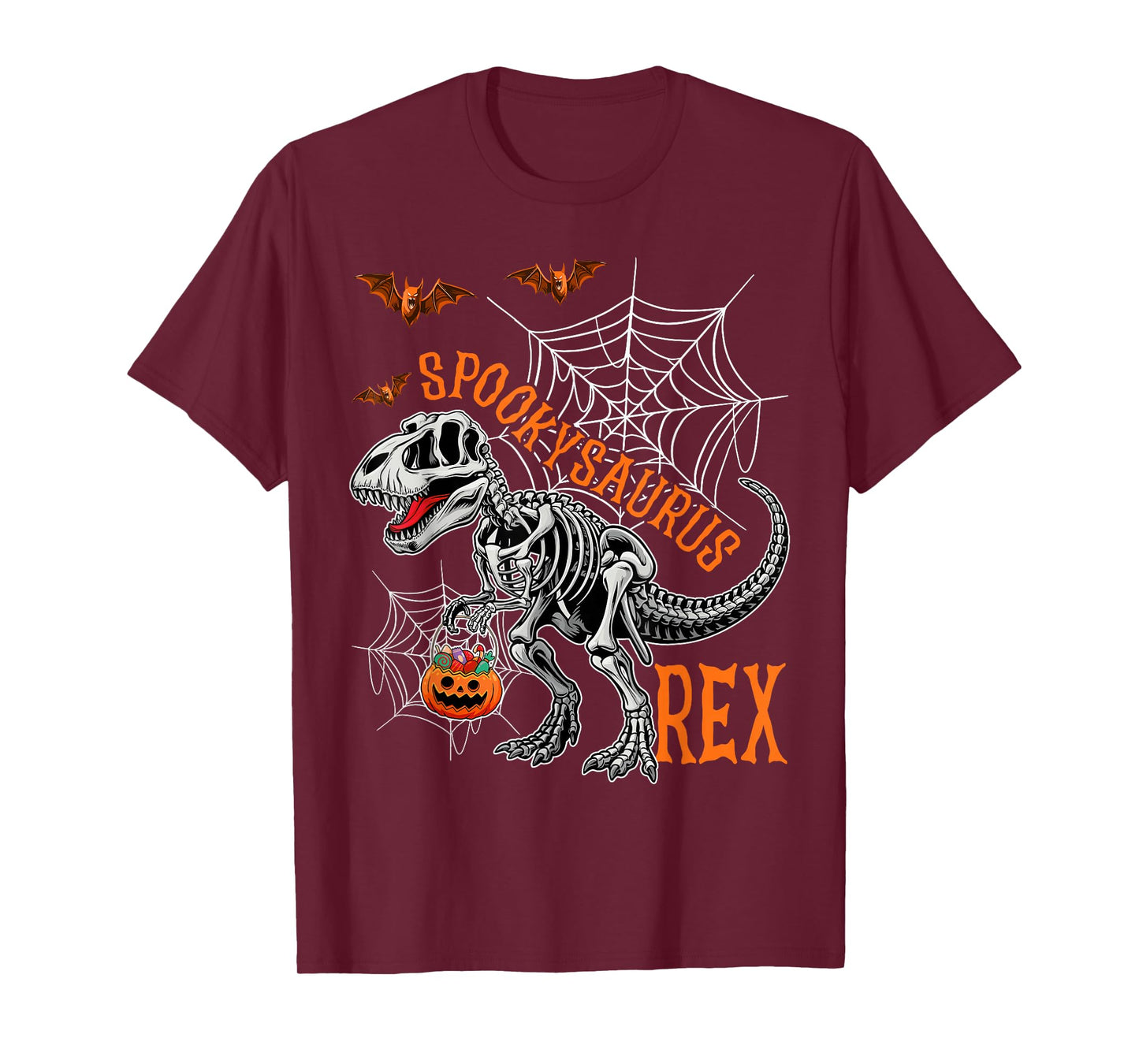 Funny Spooky Saurus Rex Dinosaur Skeleton Halloween Costume T-Shirt