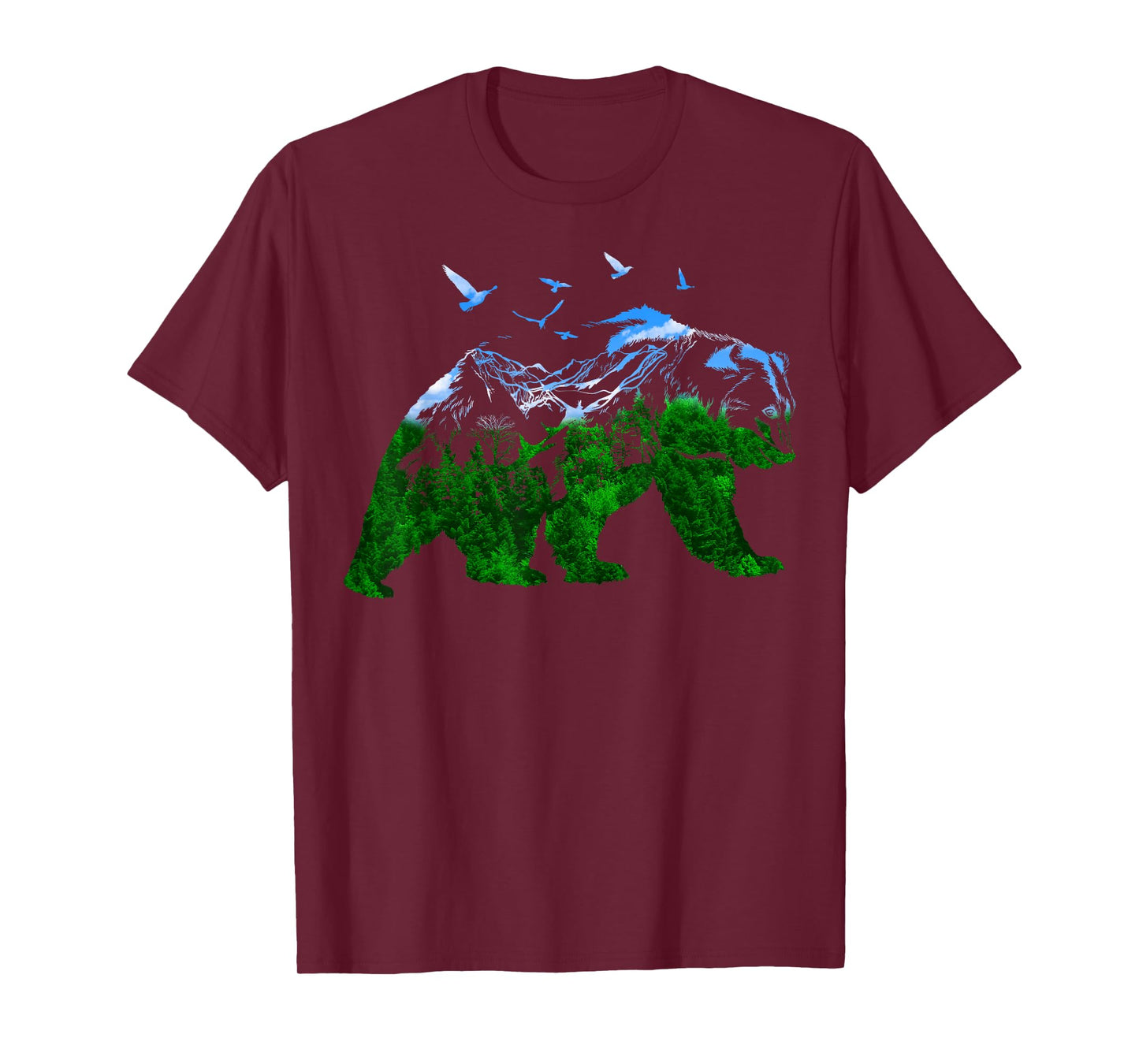 Bear Nature Outdoor Mountains Forest Trees Bear Wildlife T-Shirt
