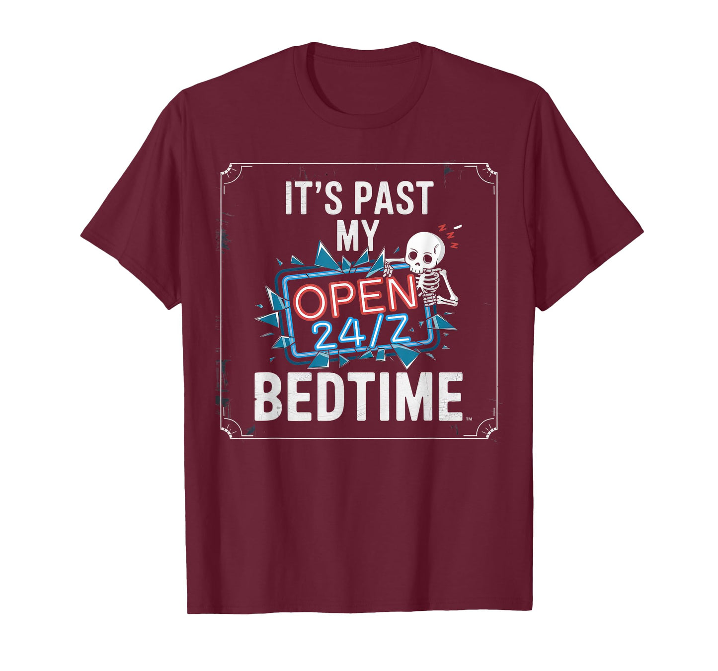 Funny Tshirt Men Humor Skeleton Meme Sarcastic Ironic Tired T-Shirt