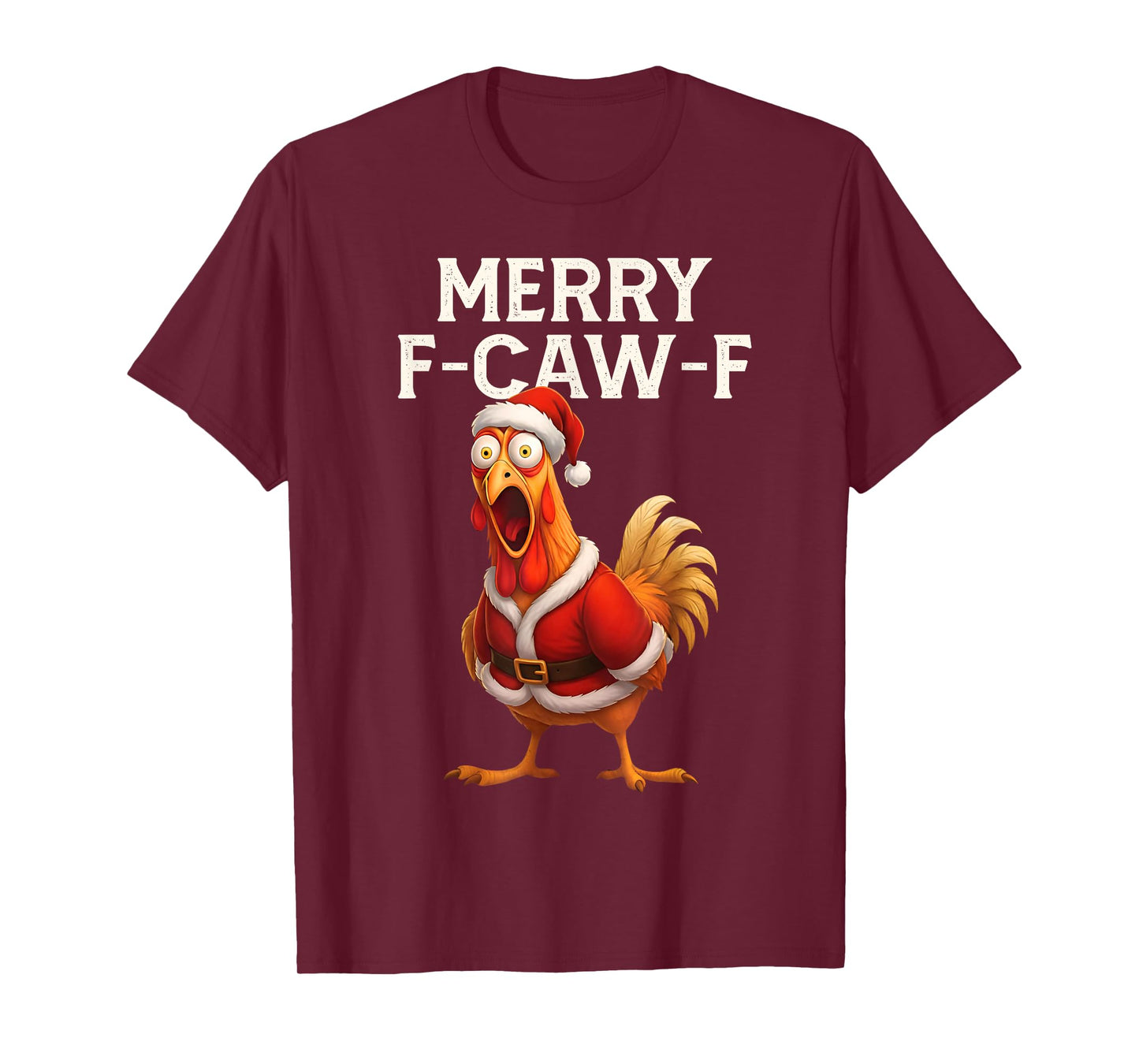 Merry F-Caw-F Chicken Christmas Santa Xmas Pajamas Holiday T-Shirt