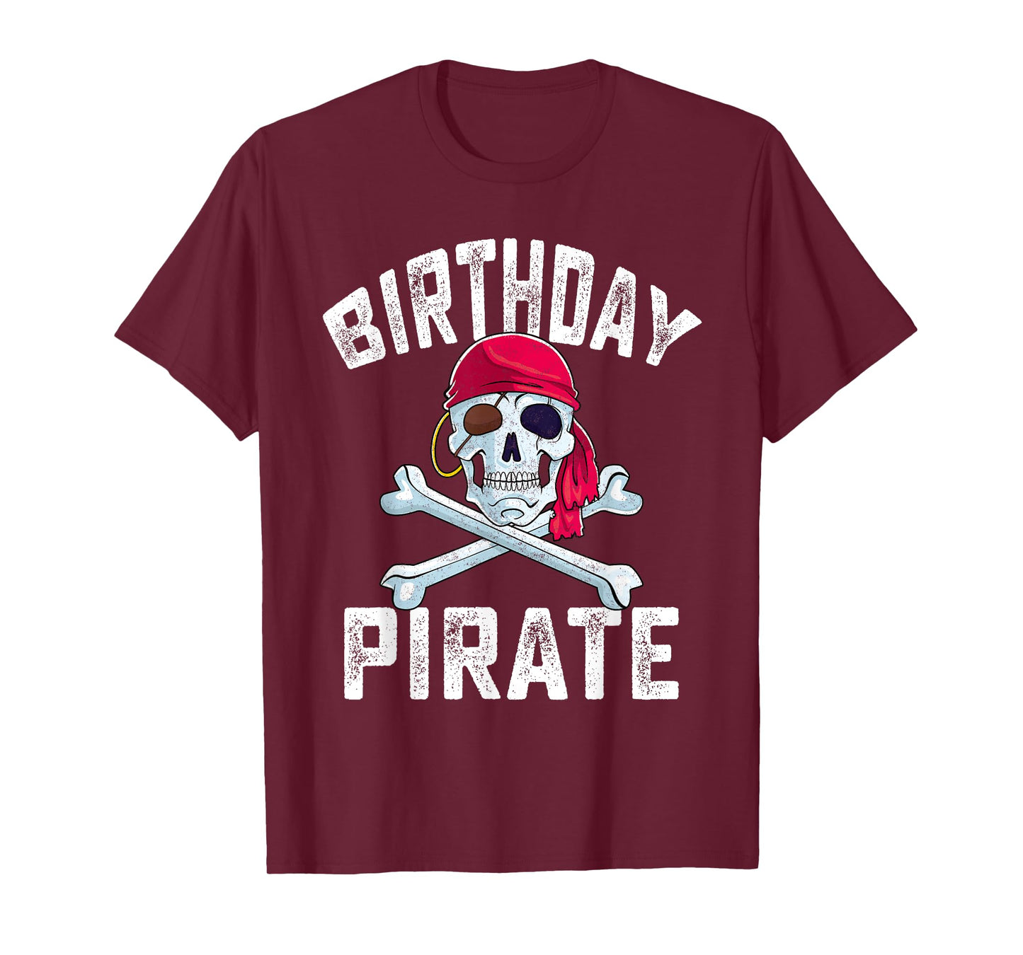 Birthday Pirate Crossbones Skull Family Halloween Themed T-Shirt