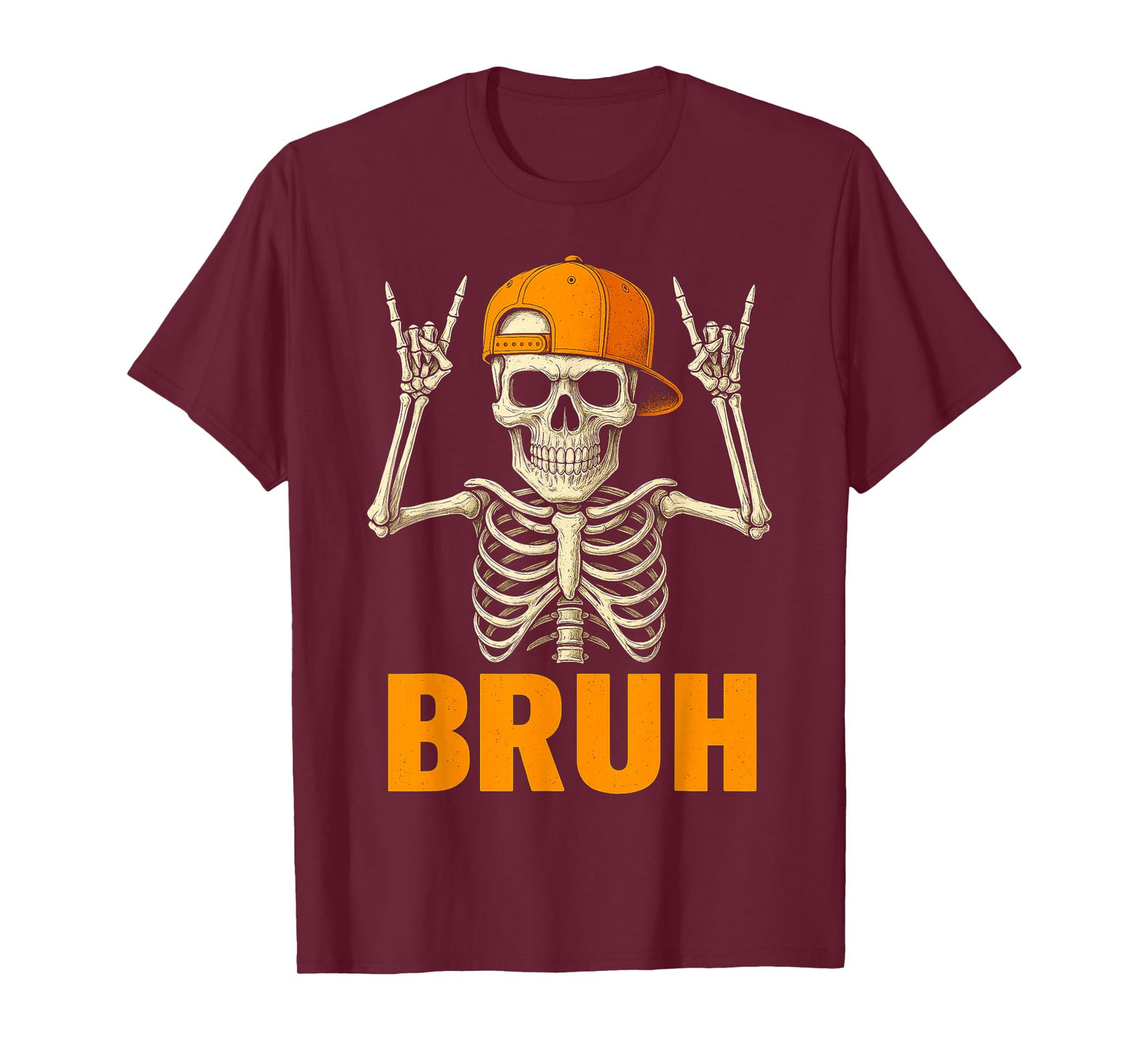Bruh Punk Rock Skeleton Cool Rocker Family T-Shirt