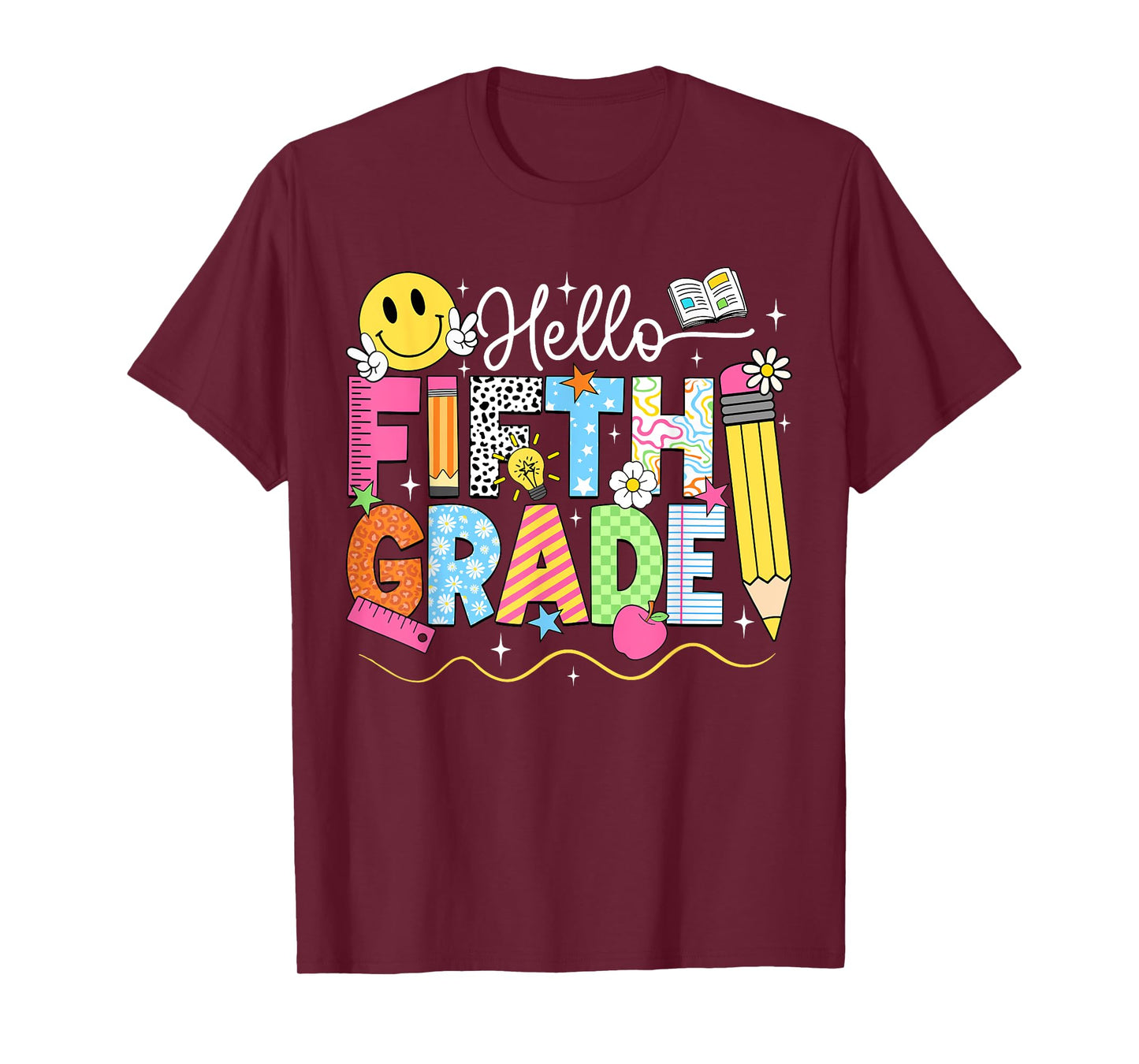 Hello Fifth Grade Team 5th Grade Back To School Teacher Kids T-Shirt