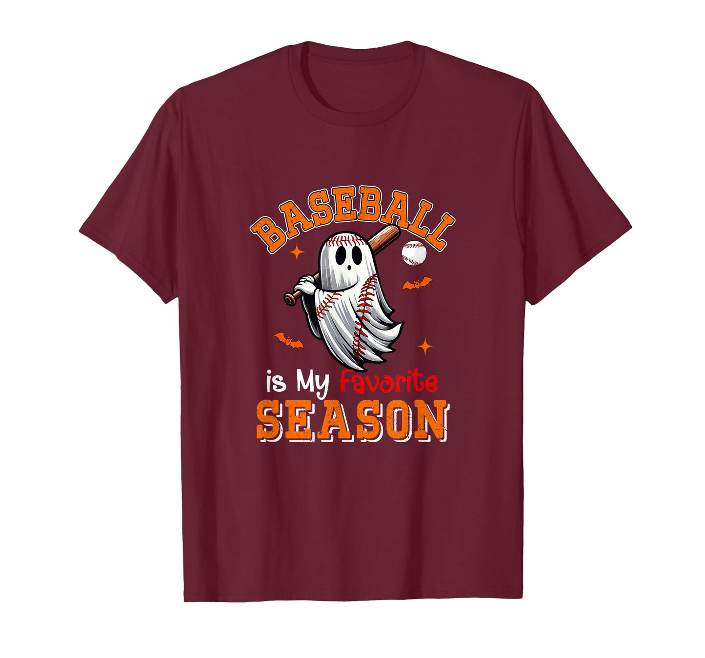 Baseball is Favorite Season Costume Player Halloween Boo T-Shirt
