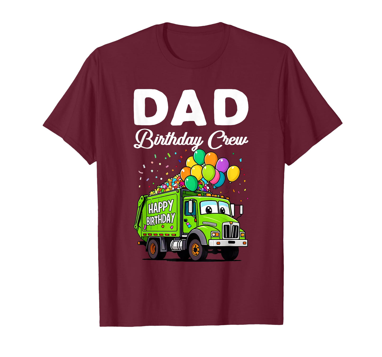 Dad Birthday Crew Boys Garbage Truck Bday Family Matching T-Shirt
