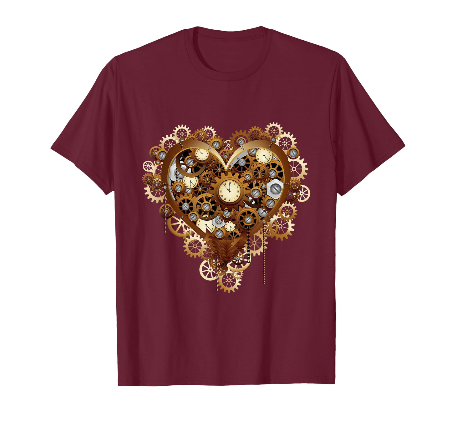Steampunk Vintage Heart Clockwork T-Shirt