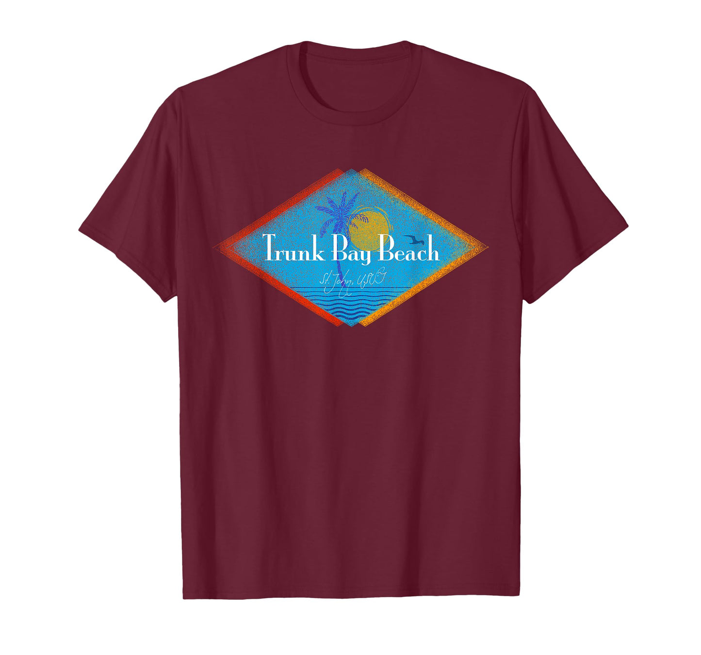 Trunk Bay Beach St John USVI Mid Century Modern Vintage T-Shirt for Men Women Kids