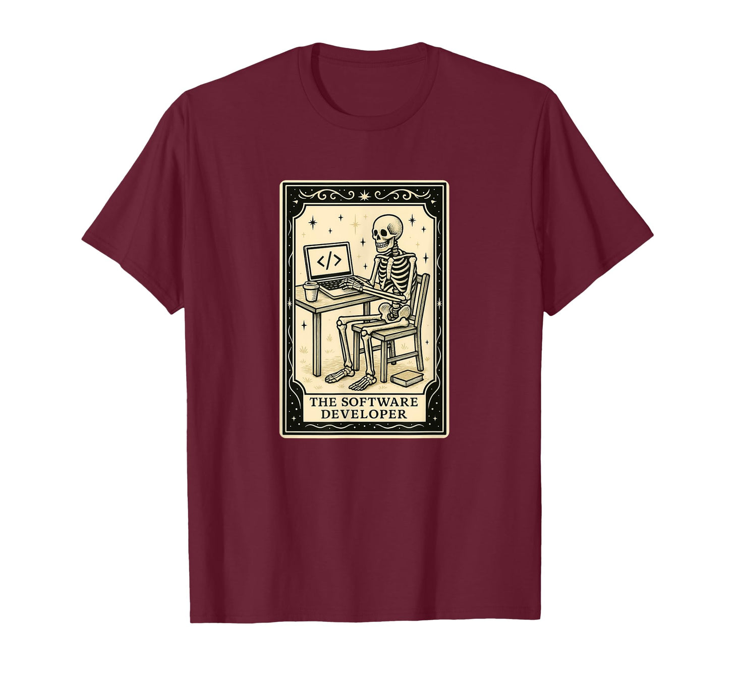 The Software Developer Tarot Card - Halloween Spooky Gothic T-Shirt