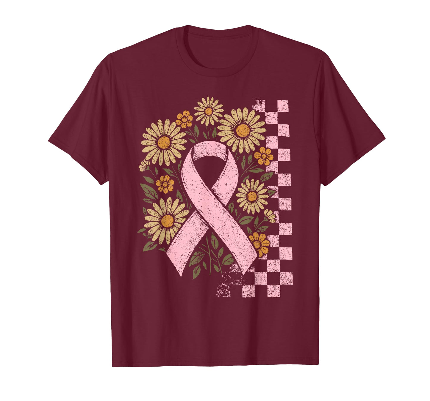 Breast Cancer Awareness Sunflower Pink Ribbon Cute T-Shirt