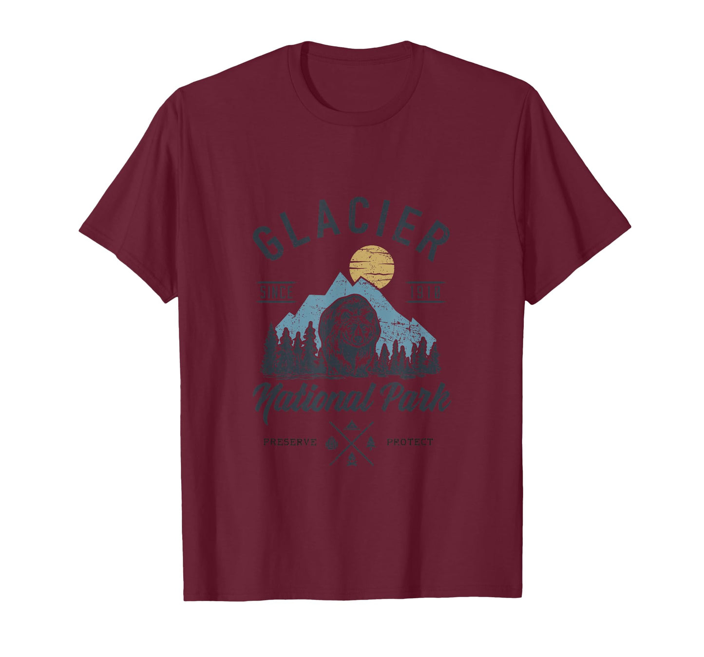 Glacier National Park Novelty Road Trip Montana T-Shirt T-Shirt