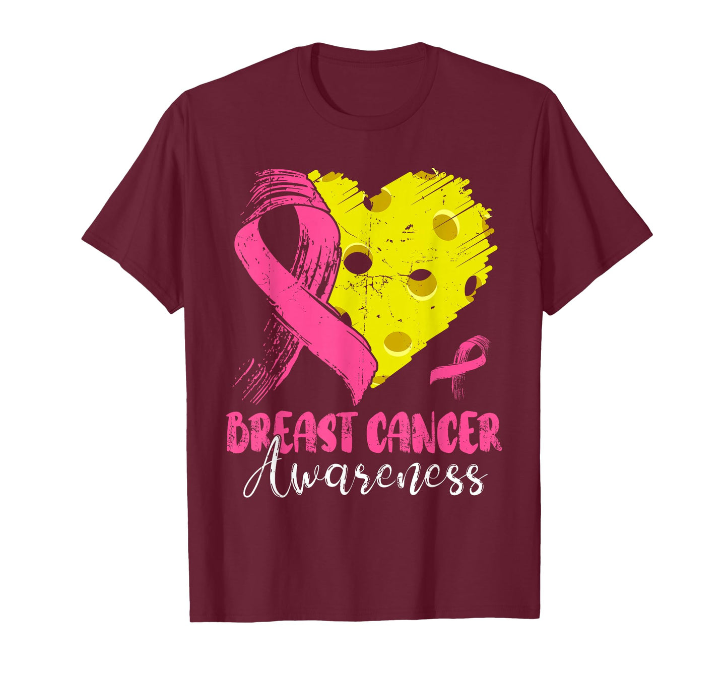 Pink Ribbon & Pickleball Ball Heart Breast Cancer Warrior T-Shirt
