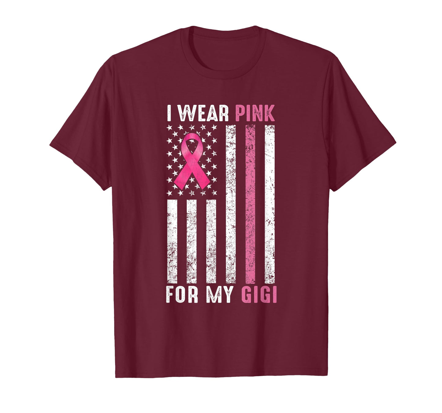 I Wear Pink For My Gigi Pink Breast Cancer Awareness Month T-Shirt