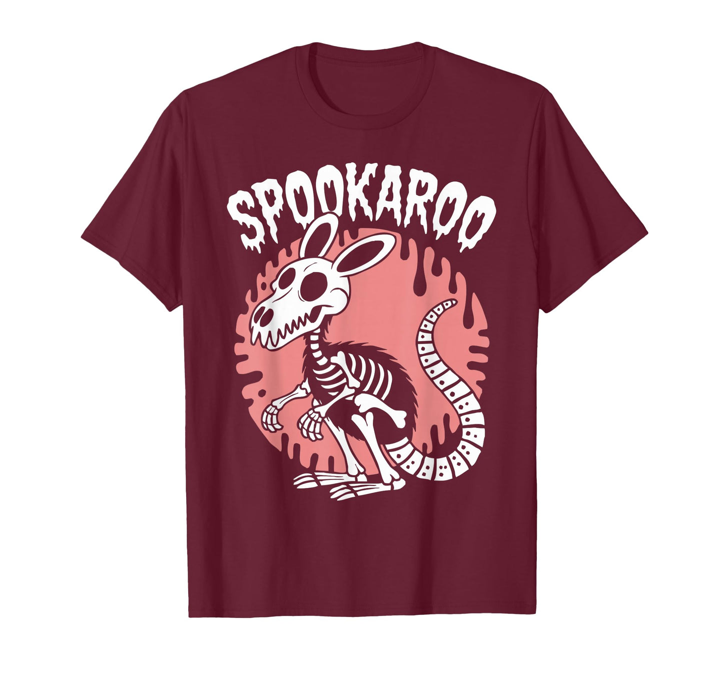 Spooky Kangaroo Skeleton Halloween T-Shirt