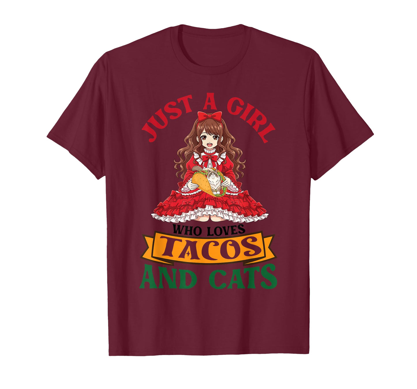 Just A Girl Who Loves Tacos and Ragdoll Cats Mother Mommy T-Shirt