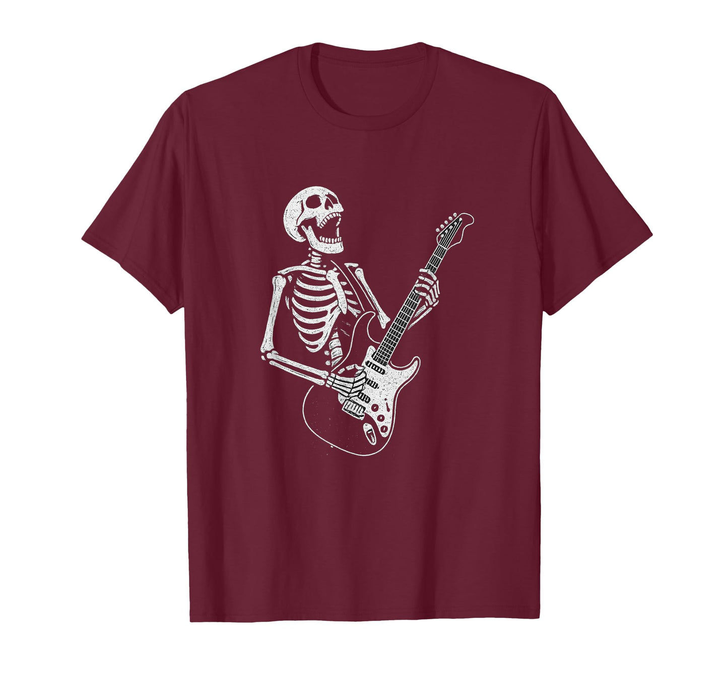 Rock Grunge Skeleton Guitarist Metal Punk Electric Guitar T-Shirt