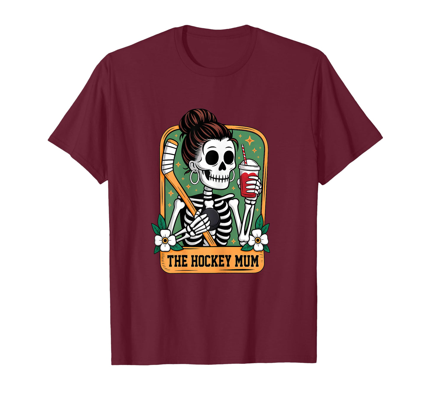 The Hockey Mum Tarot Card Skeleton Game Day Proud Mums T-Shirt