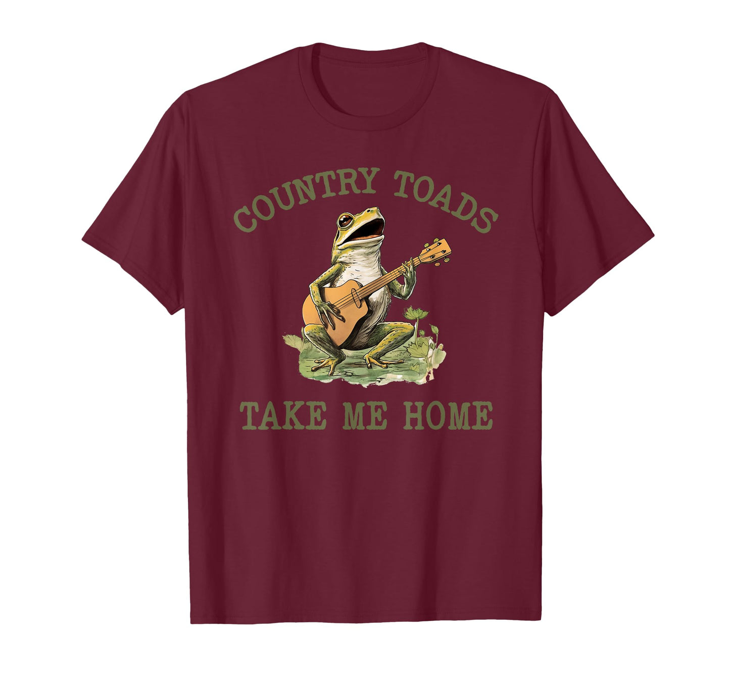 Funny Country Toads Take Me Home Vintage Graphic Tee T-Shirt