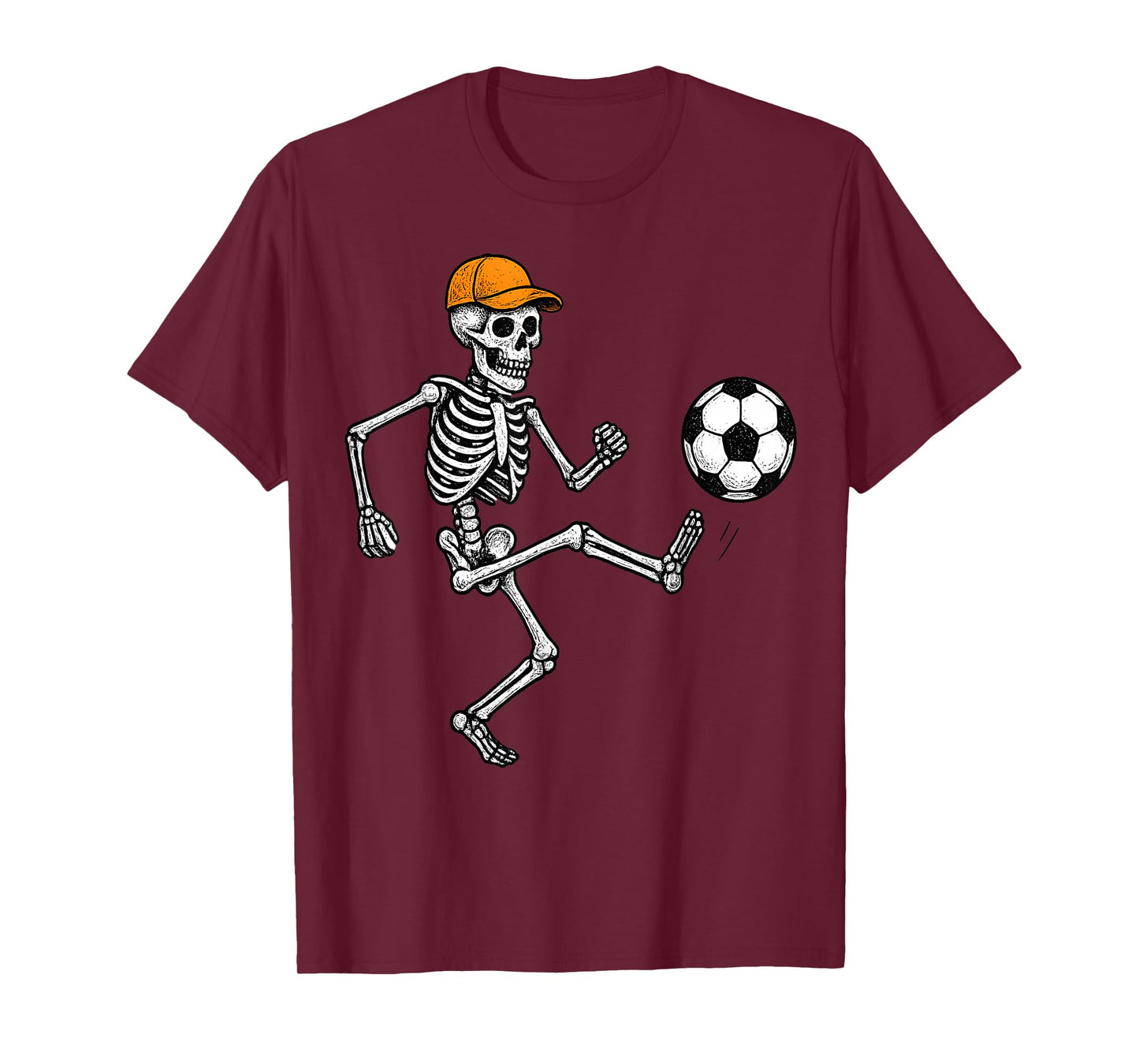 Funny Skeleton Soccer Ball Halloween Costume T-Shirt