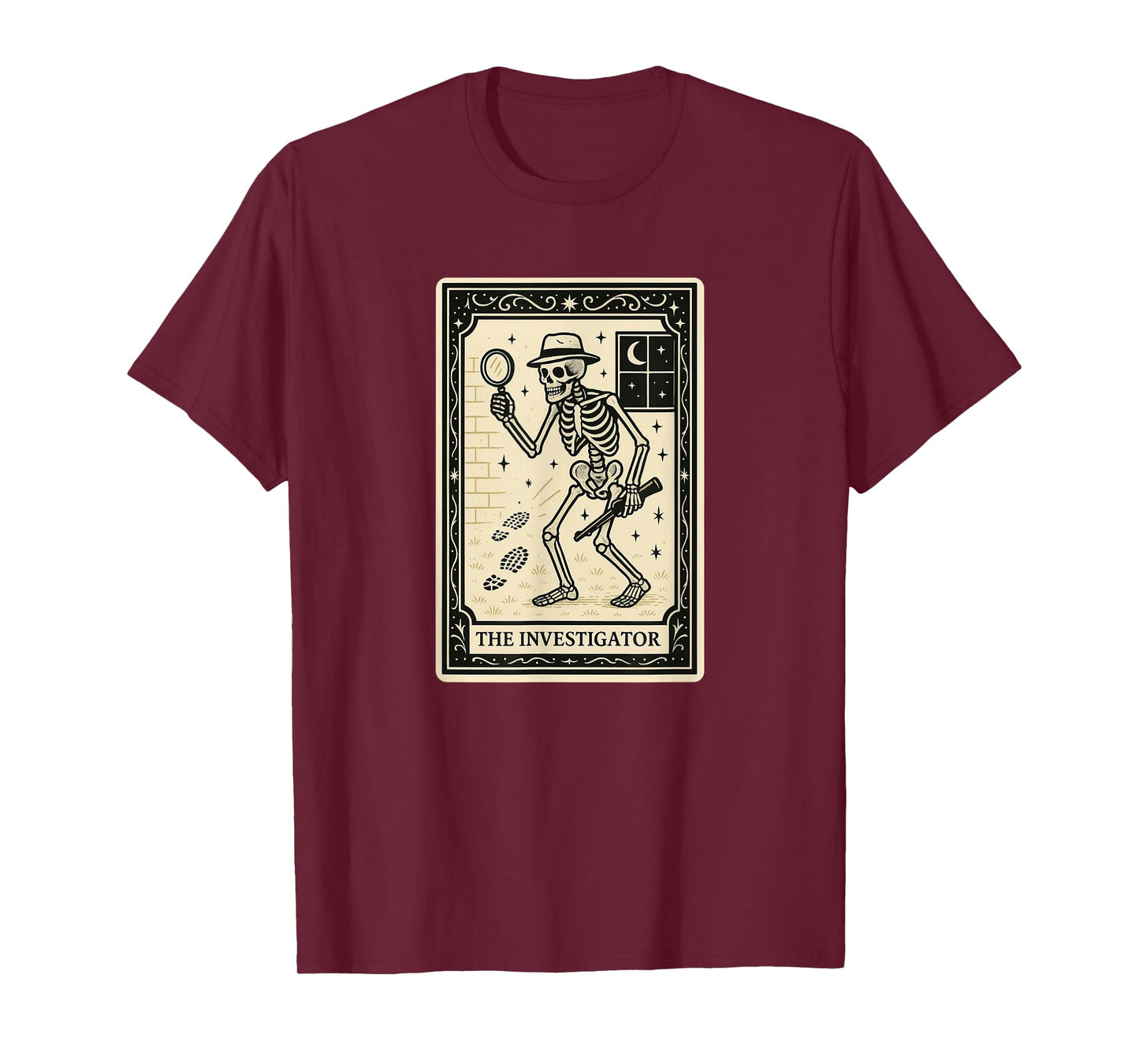 The Investigator Tarot Card - Spooky Gothic Detective Police T-Shirt