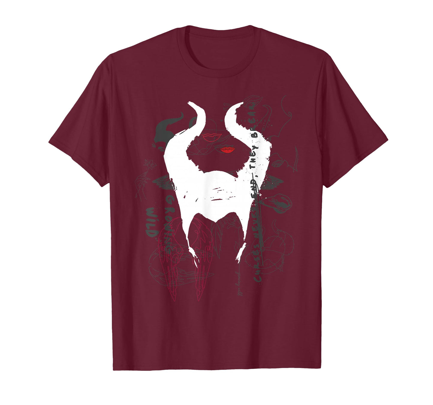 Disney Maleficent Mistress Of Evil Growing Wild Collage T-Shirt