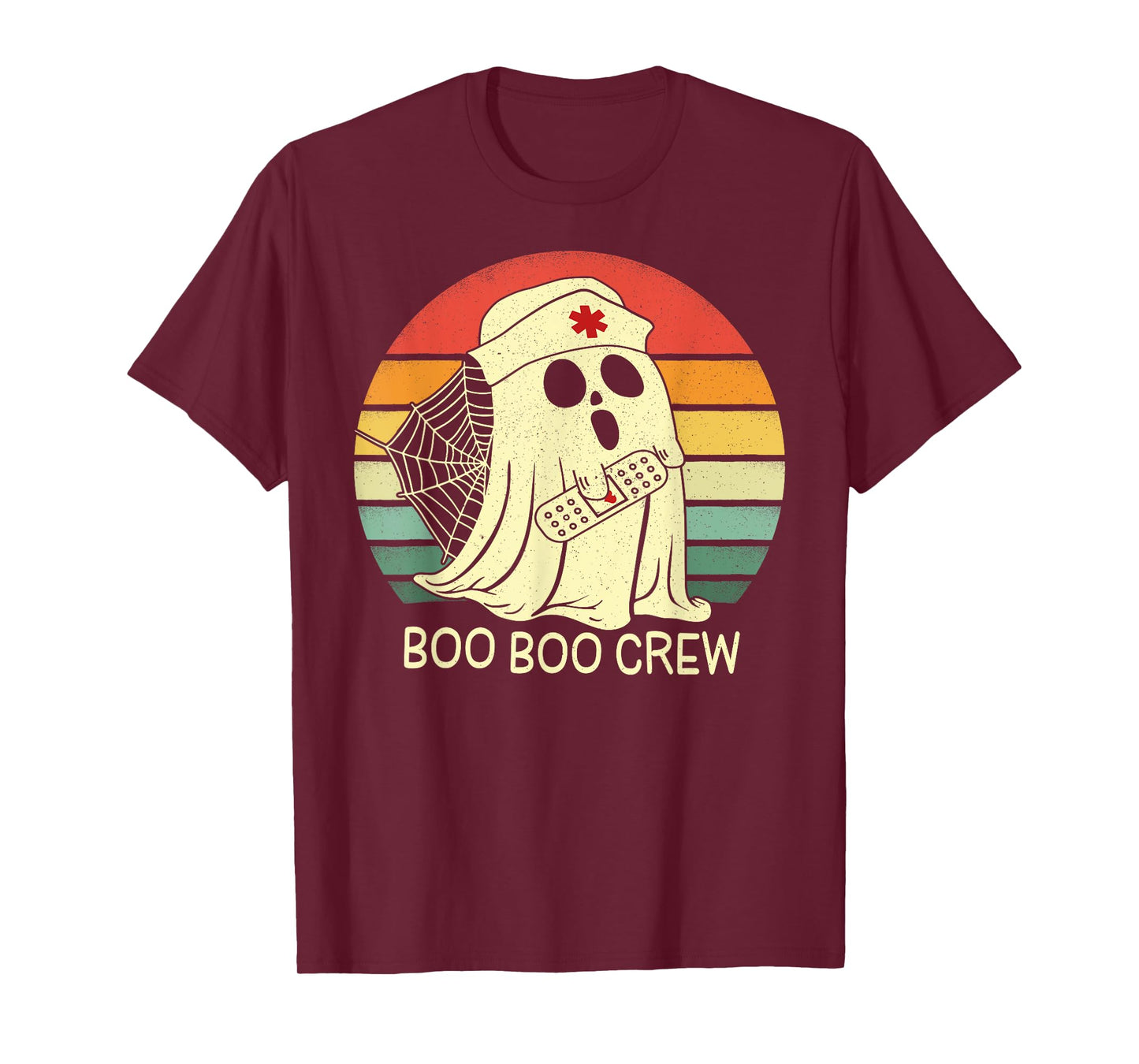 Boo Crew Nurse Vintage Halloween Costume Nursing Ghost Women T-Shirt