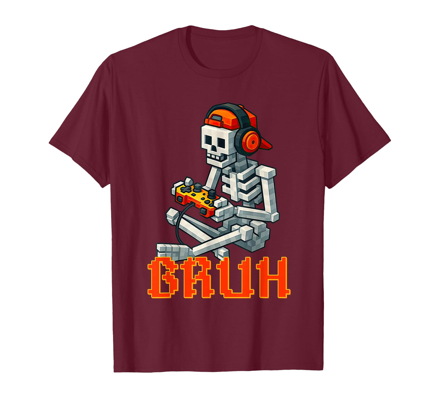 Gamer Bruh Halloween Skeleton Gaming Boys Video Game Lover T-Shirt