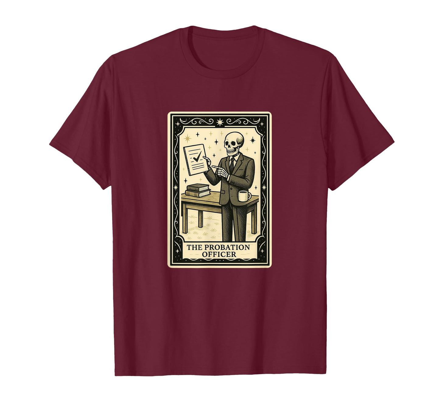 Probation Officer Tarot Card - Halloween Spooky Gothic T-Shirt