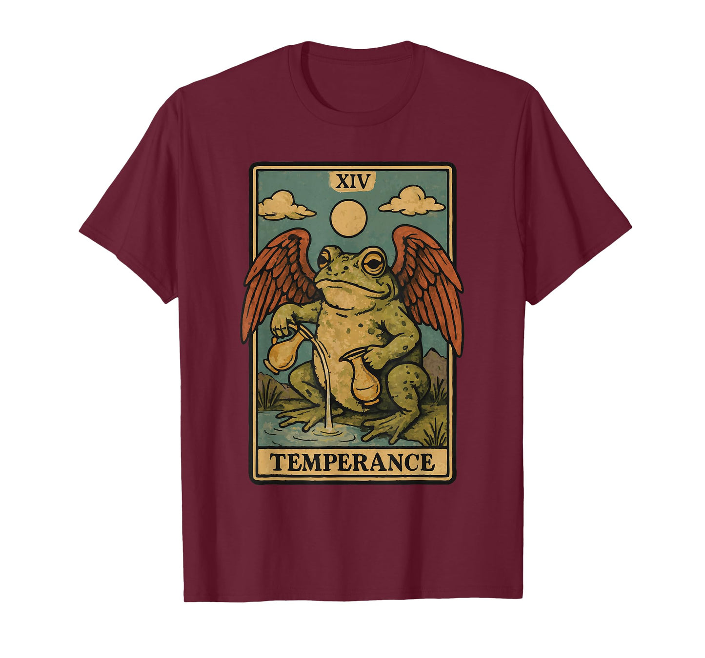 Frog Toad Temperance Tarot Card T-Shirt