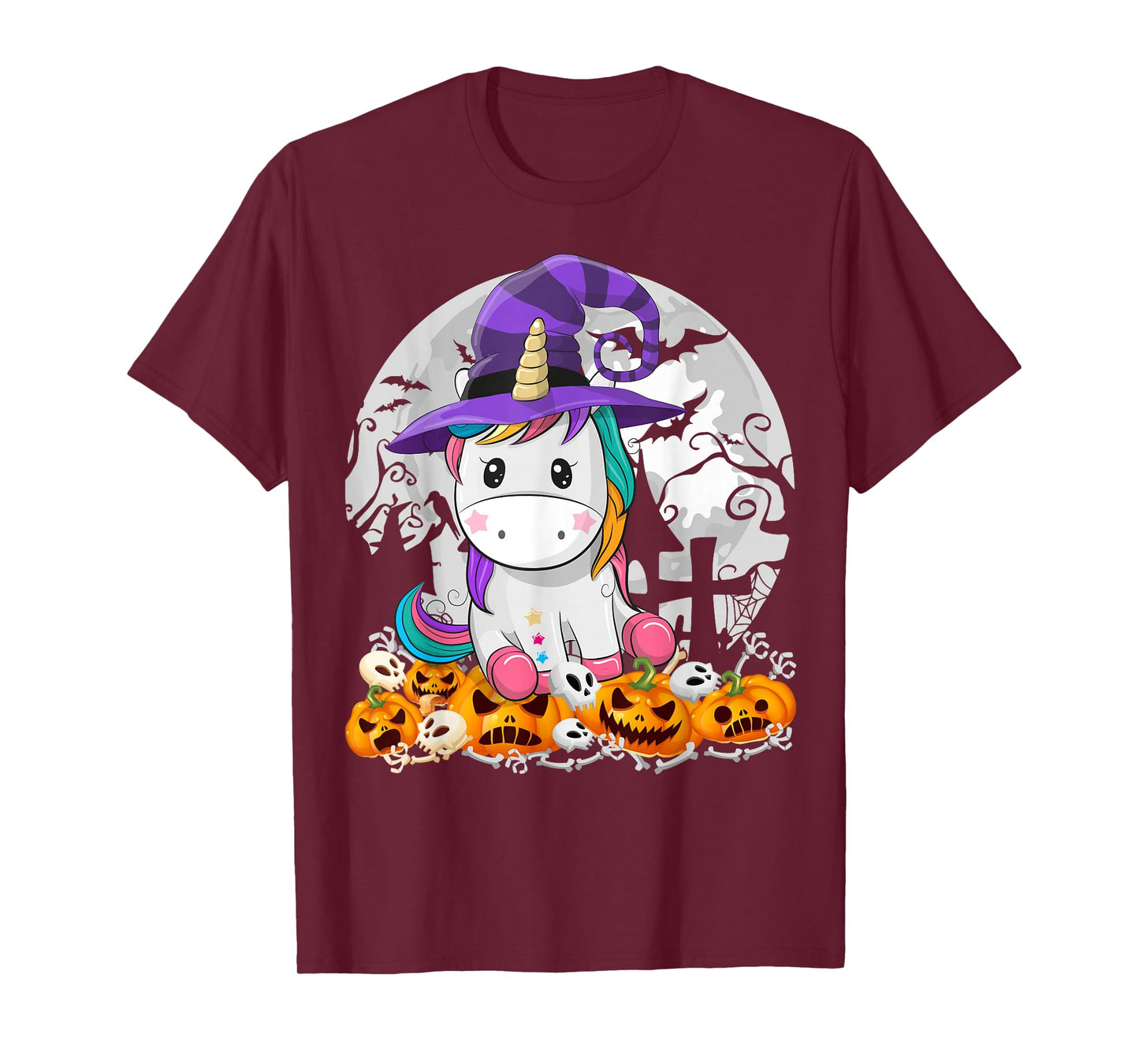 Cute Unicorn Spooky Halloween Costume Girls Women Magical T-Shirt