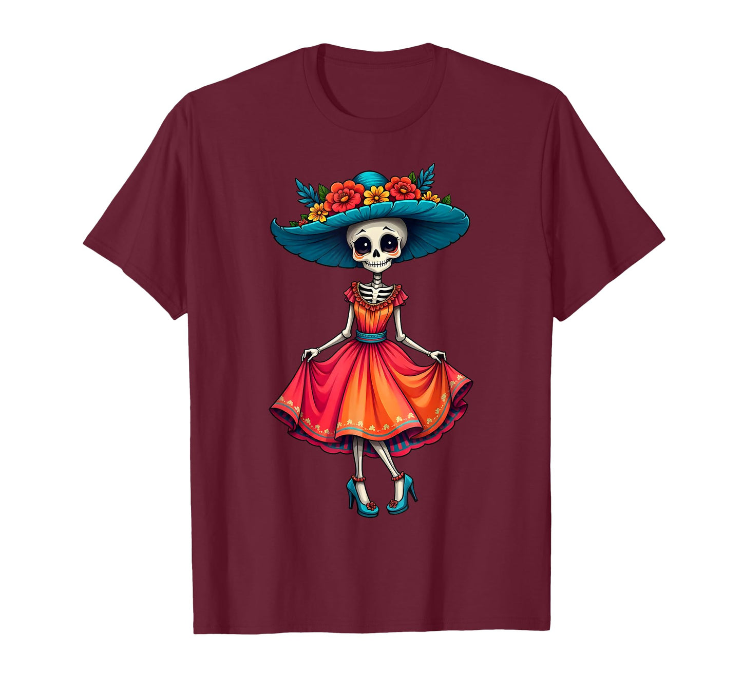 Dia de Los Muertos - Calavera La Catrina Skeleton 3 T-Shirt