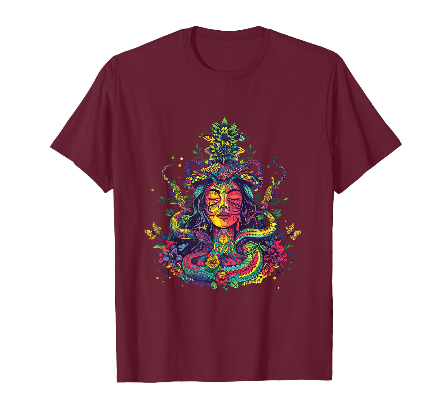 Divine Healing Crafts Ayahuasca Ceremony Visionary Design - Spiritual Shamanic T-Shirt, Small