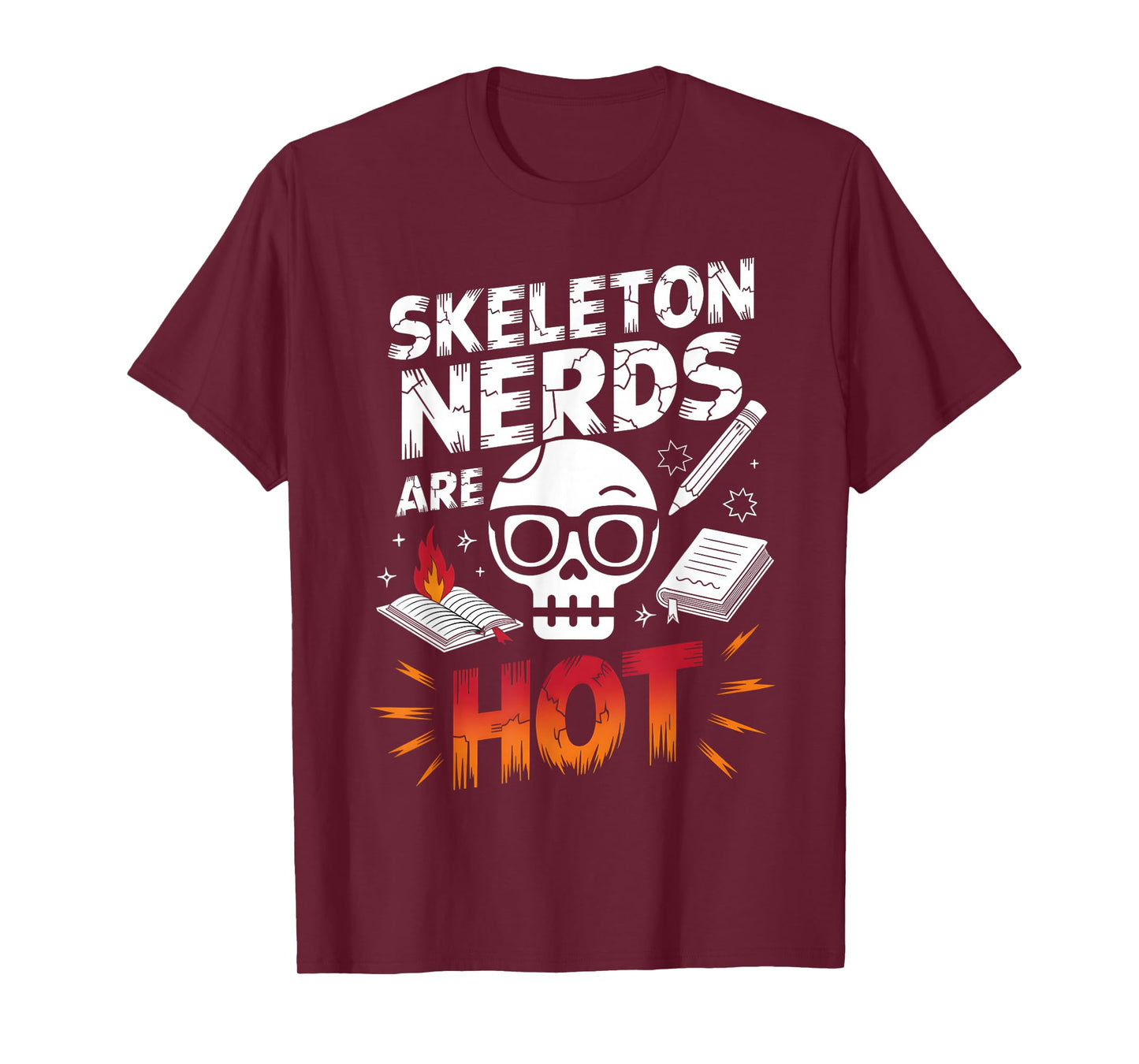 Skeleton Nerd Humor Halloween Aesthetic Nerdy Cute Vibe T-Shirt